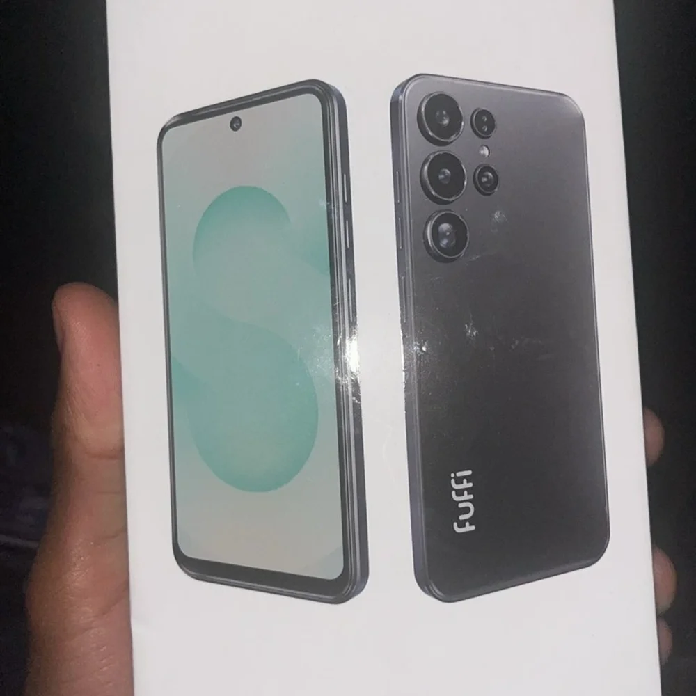 Samsung Smartphone with Black and White Accessories